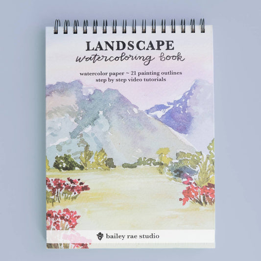 Bailey Rae Studio Landscape Watercoloring Book