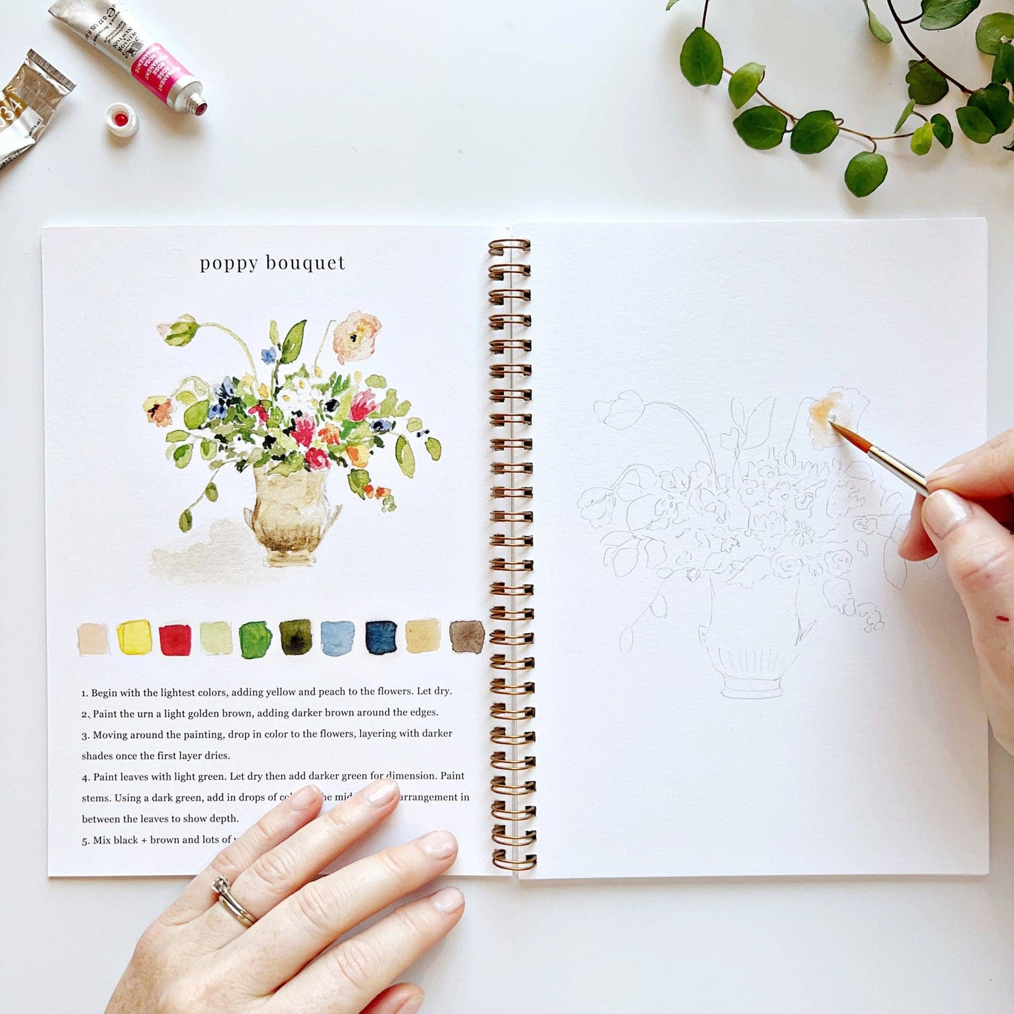 emily lex studio Bouquets Watercolor Workbook