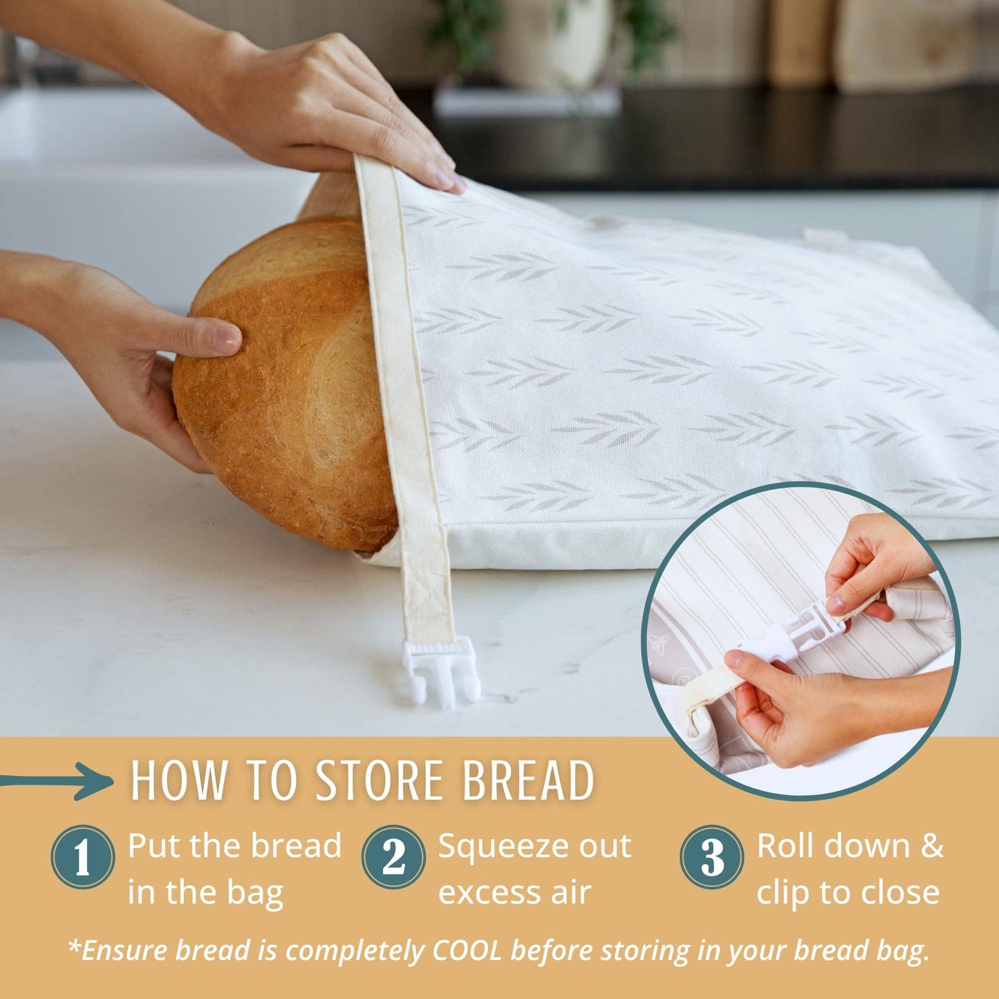 Nectar & Nest Reusable Beeswax Bread Bags