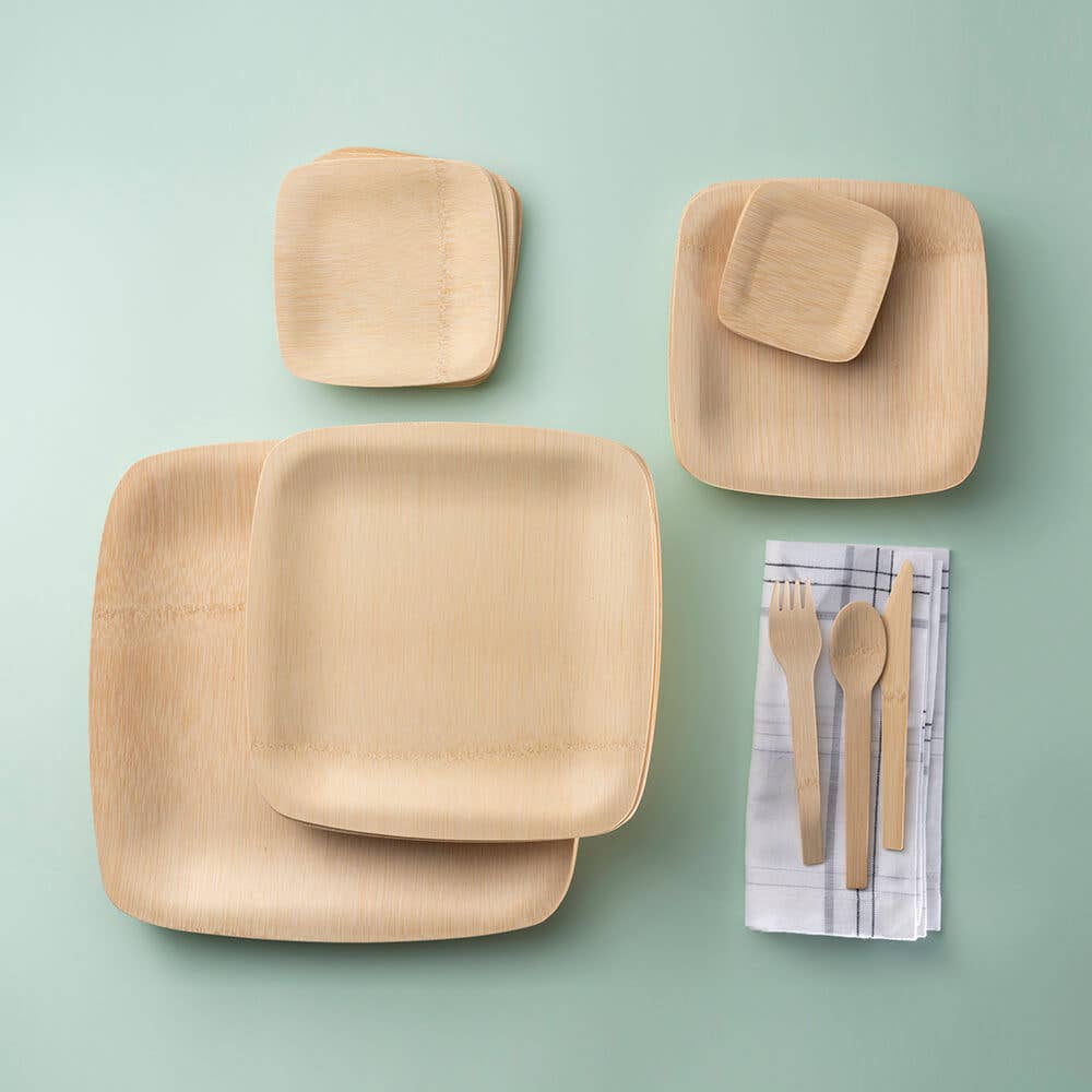 bambu® - Disposable Bamboo Square Plates