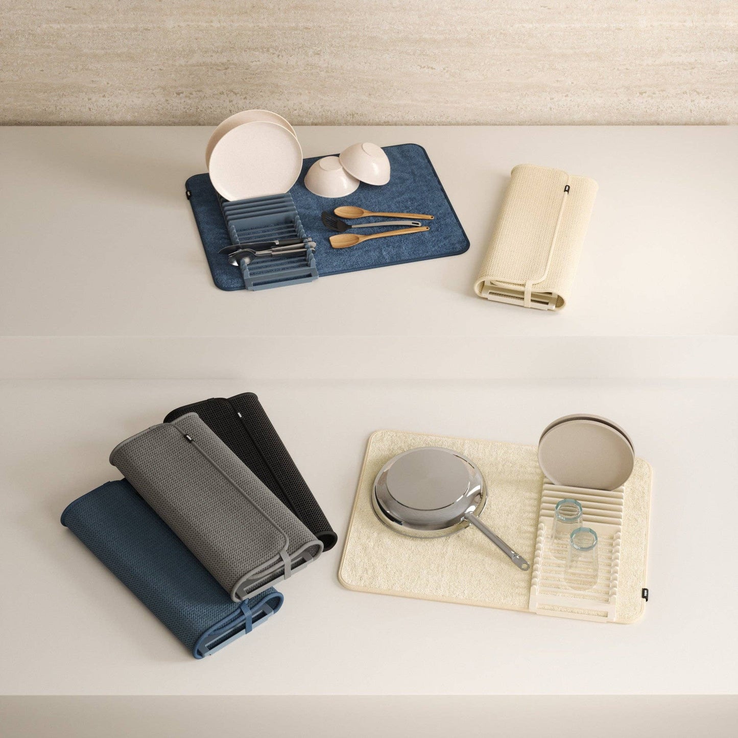 UDry Dish Rack with Drying Mat