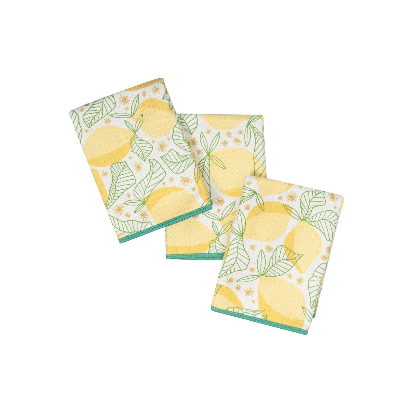 Once Again Home Reversible Mighty Mini Towel - RJW Lemon Sparkle, Set of 3