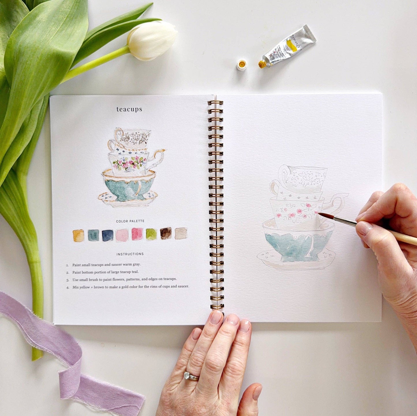 emily lex studio Spring Watercolor Workbook