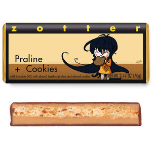 Zotter Chocolates - Praline + Cookies  (Hand-scooped Chocolate)