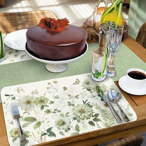 Green Fields Reversible Easy Care Flexible Plastic Placemat