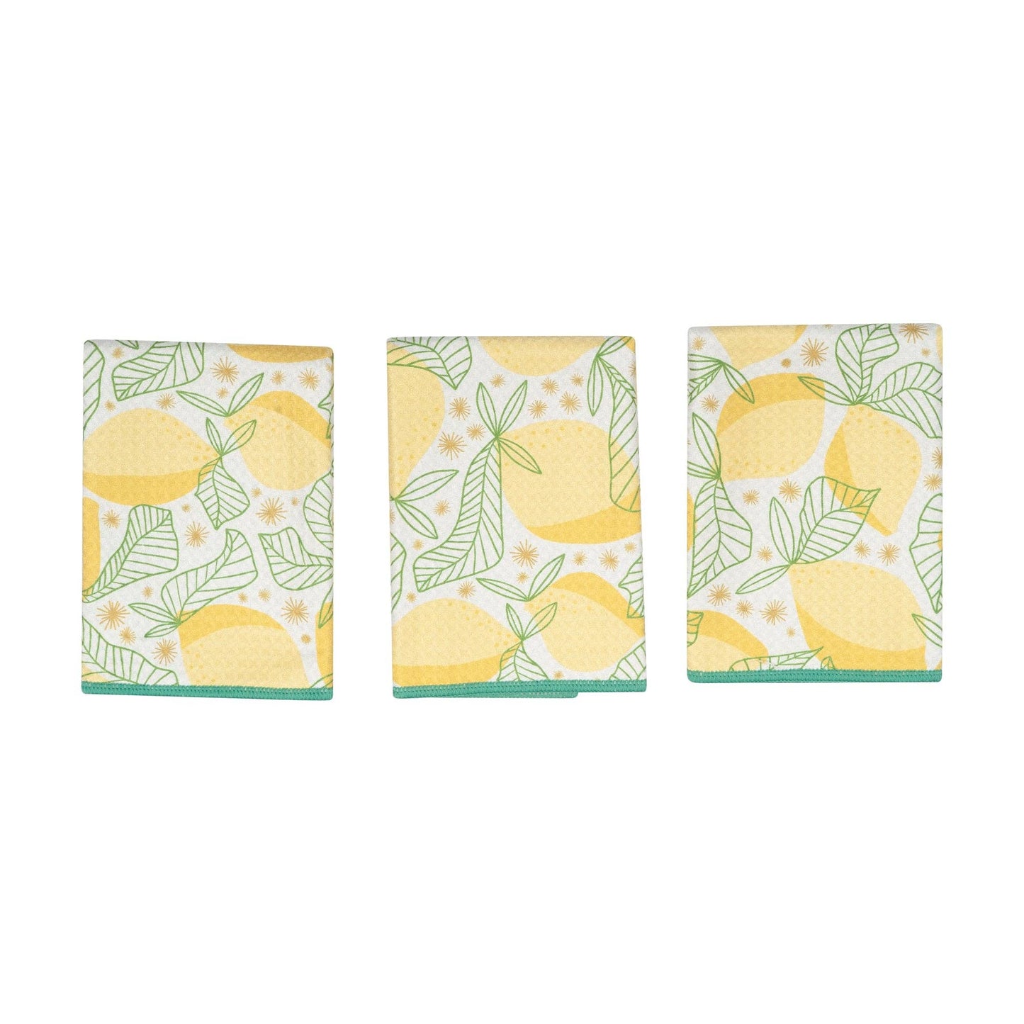 Once Again Home Reversible Mighty Mini Towel - RJW Lemon Sparkle, Set of 3