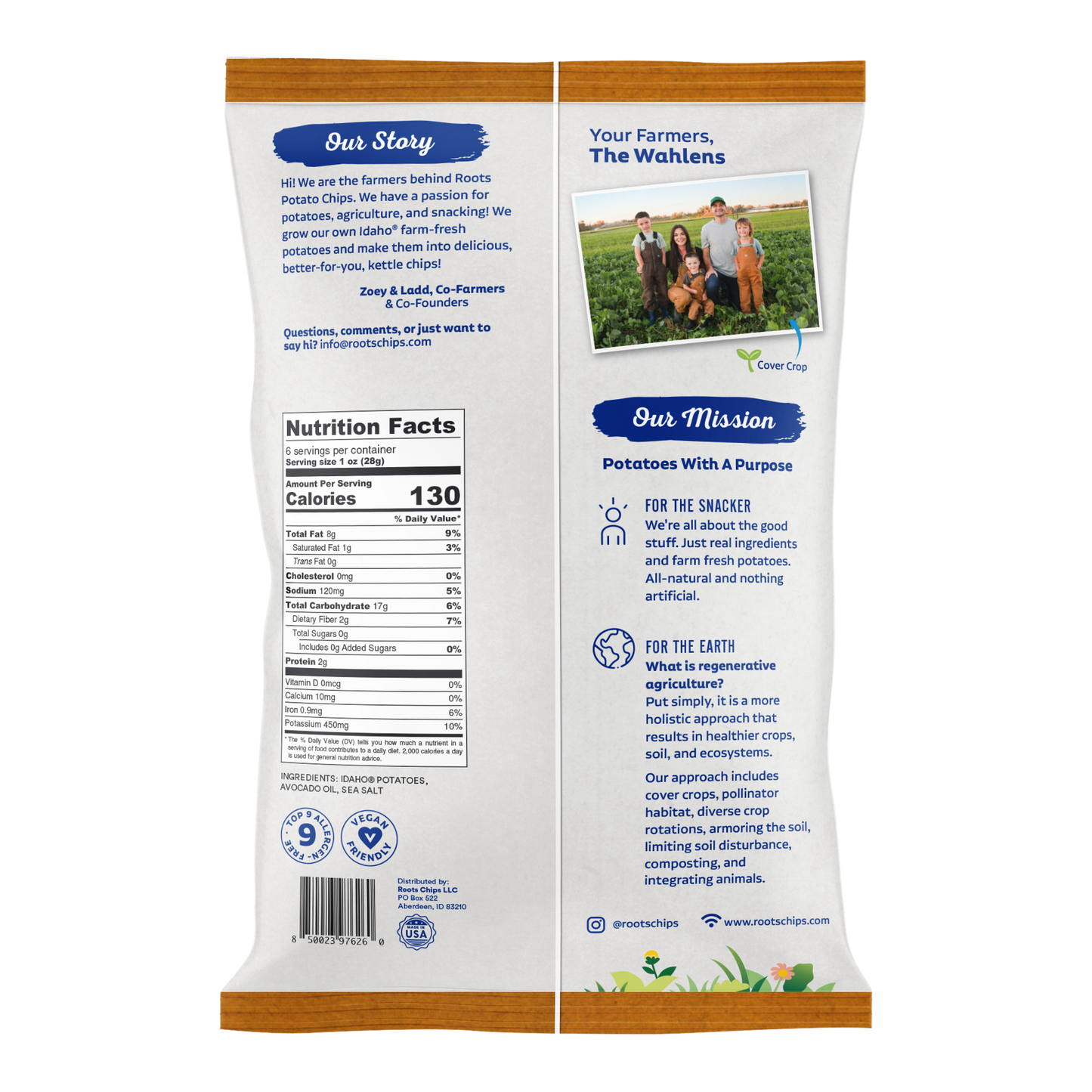 Roots Potato Chips Sea Salt, 5oz
