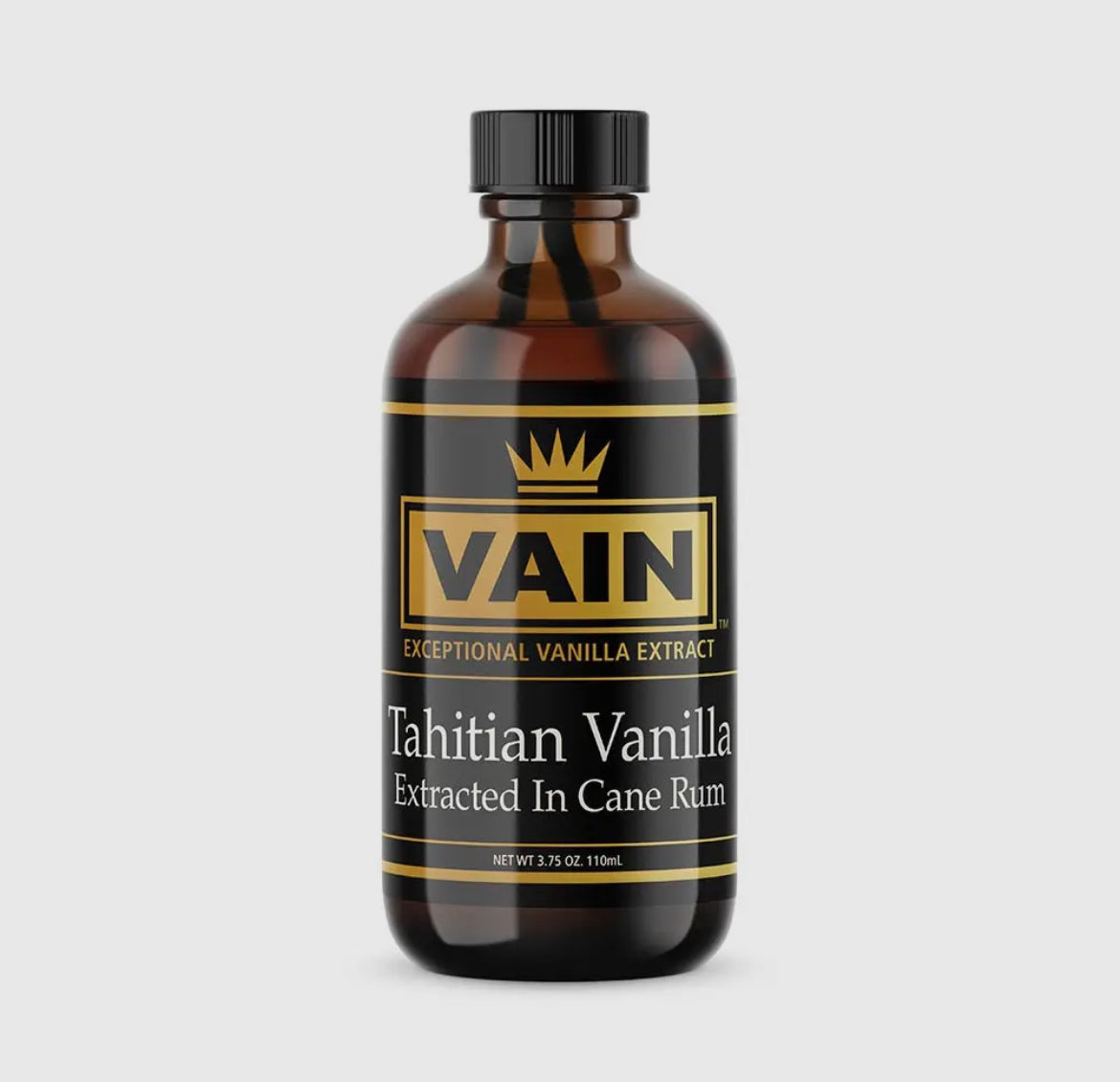 Vain Tahitian Vanilla Extract in Cane Rum, 4 oz