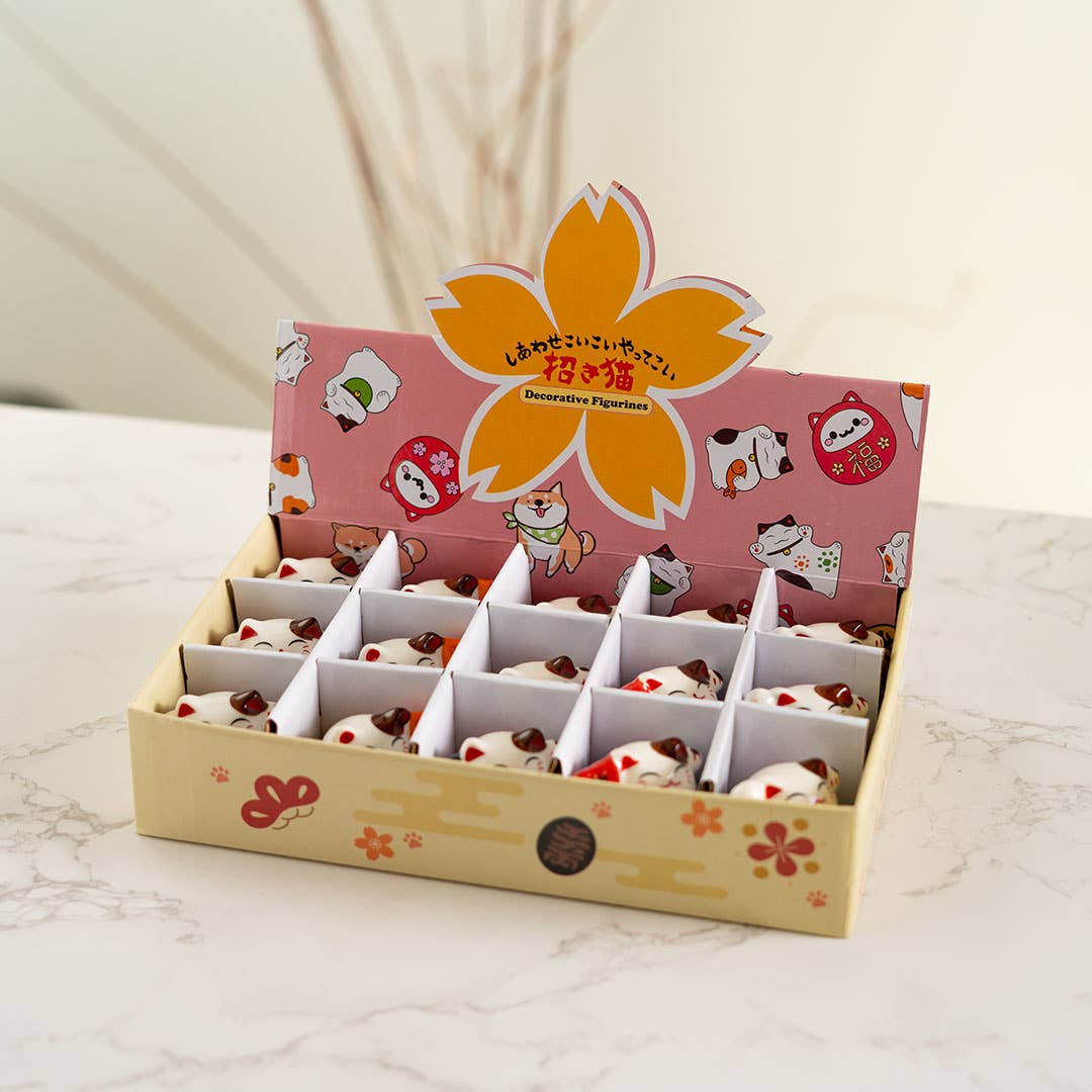 Maneki Neko Lucky Ceramic Cat Figurine