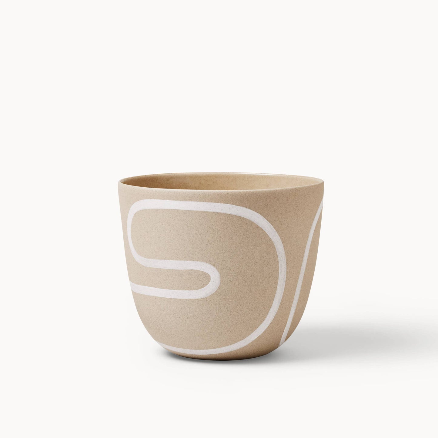 Franca - Stoneware White Outline Planters