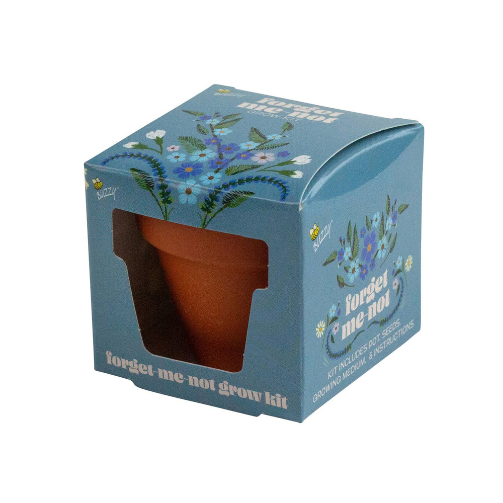Buzzy Seeds Mini Pot Grow Kit, Forget-Me-Not