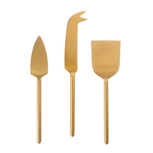 Atlas Gold Cheese Knives, Set of 3