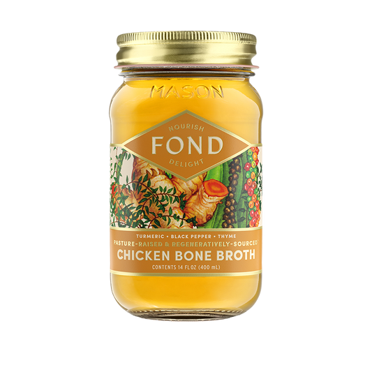 Fond Turmeric & Pepper Pasture-Raised Chicken Bone Broth, 14oz