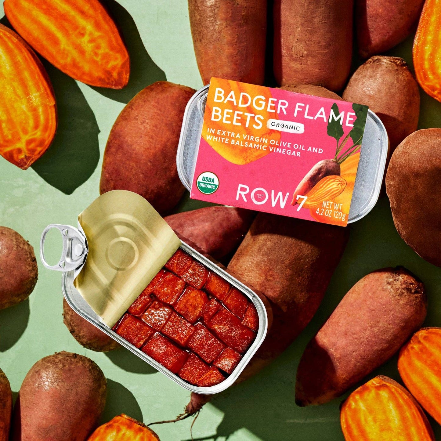 Row 7 Badger Flame Beets Tin