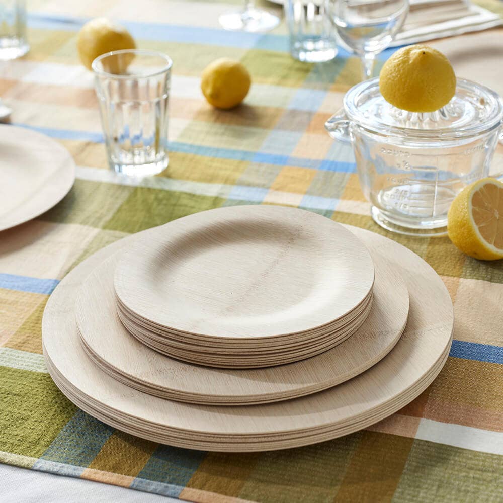 bambu® Disposable Bamboo Round Plates, 11"