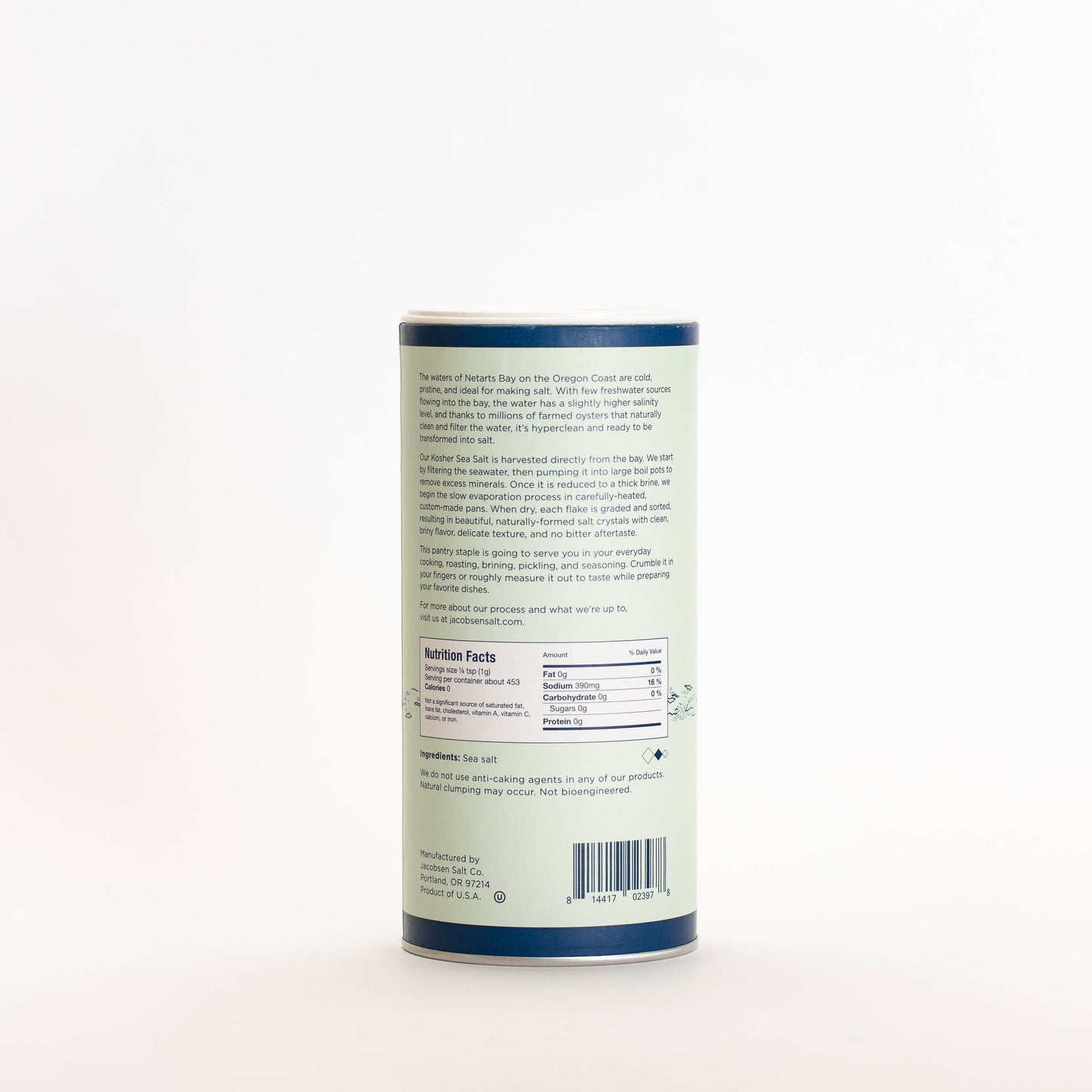 Jacobsen Salt Pure Kosher Sea Salt, 1lb Canister