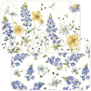 Lovely Blues Reversible Rectangular Plastic Placemat