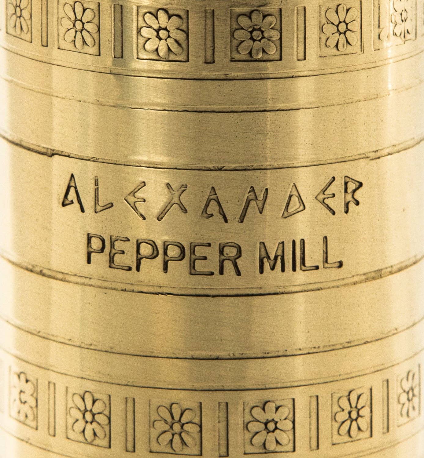 The Original Brass Greek Pepper Mill, 8”