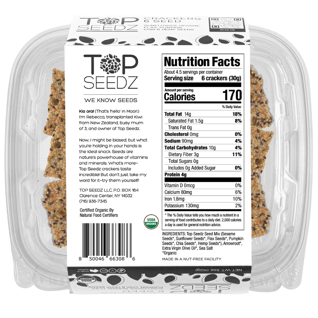 Top Seedz - 6 Seed Crackers | 5oz box