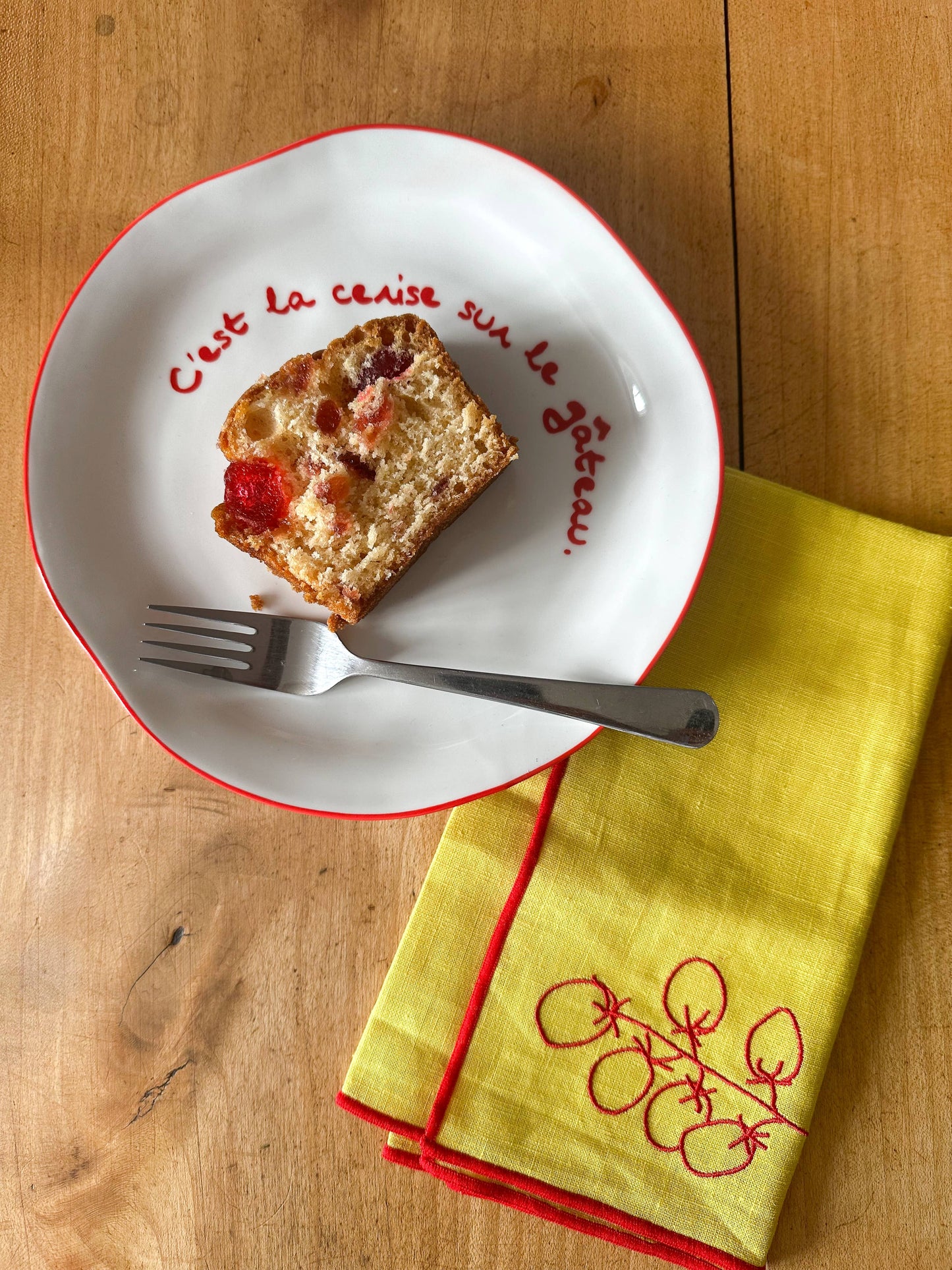 MÆGEN Statement Plate - 'C'est la cerise sur le gateau'