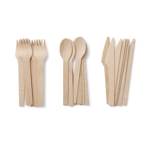 bambu® - Disposable Bamboo Knife, Fork, and Spoon Set