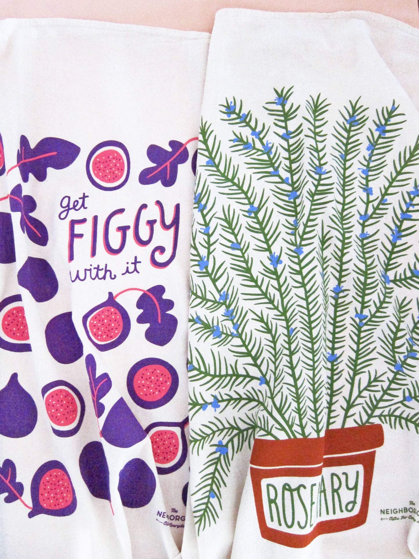 The Neighborgoods Rosemary & Fig Tea Towel, Set of 2