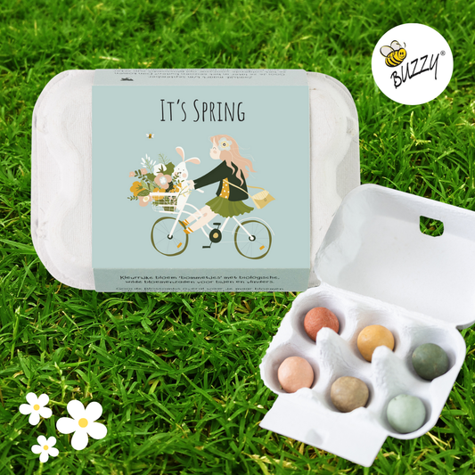 Blossombs Egg Box- Hello Spring, 8 Seed Bomb Balls