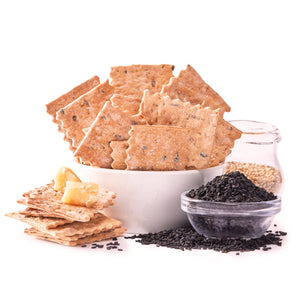 Rustic Bakery Black & White Sesame Sourdough Flatbread Bites