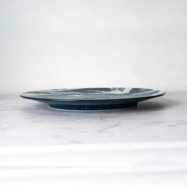 Urban Tokyo Kanagawa Great Wave Porcelain Round Dinner Plate, 10”