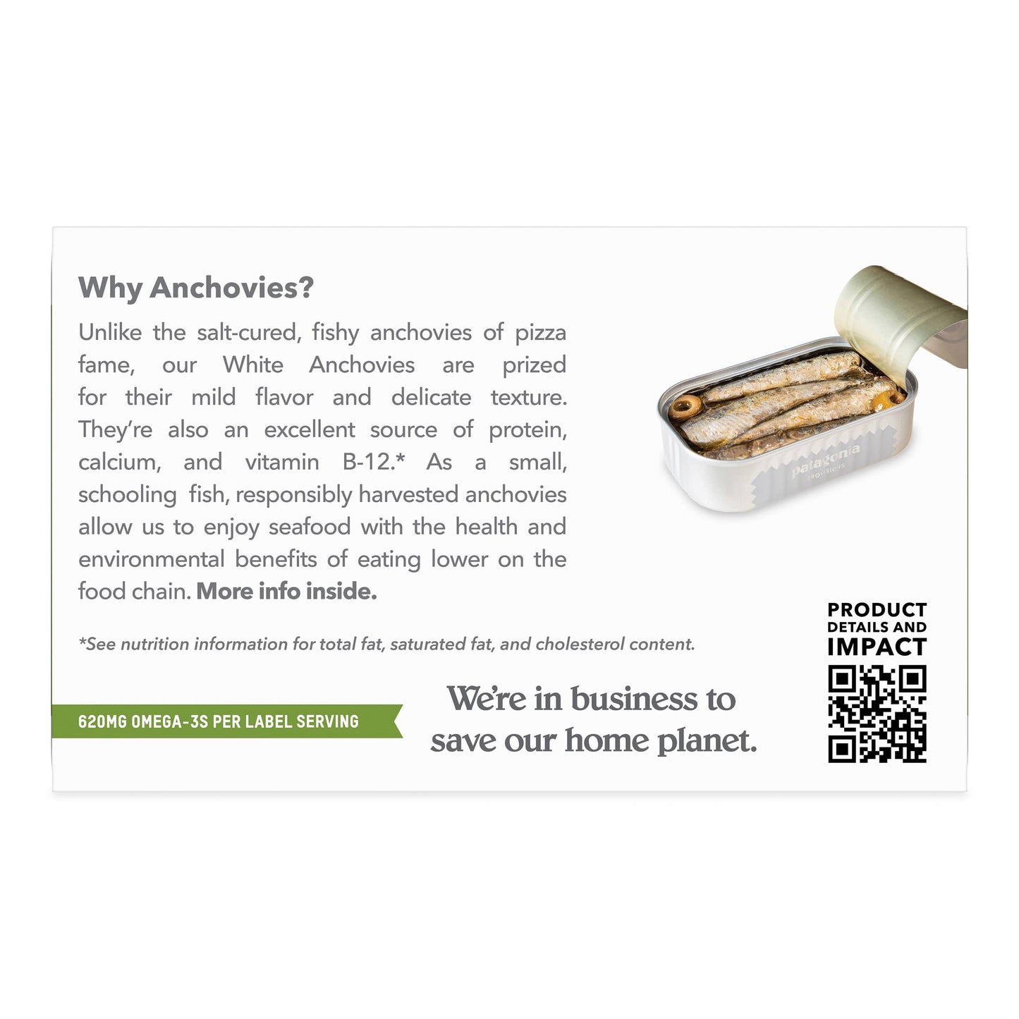 Patagonia Provisions Lemon Olive Spanish White Anchovies, 4.2 oz