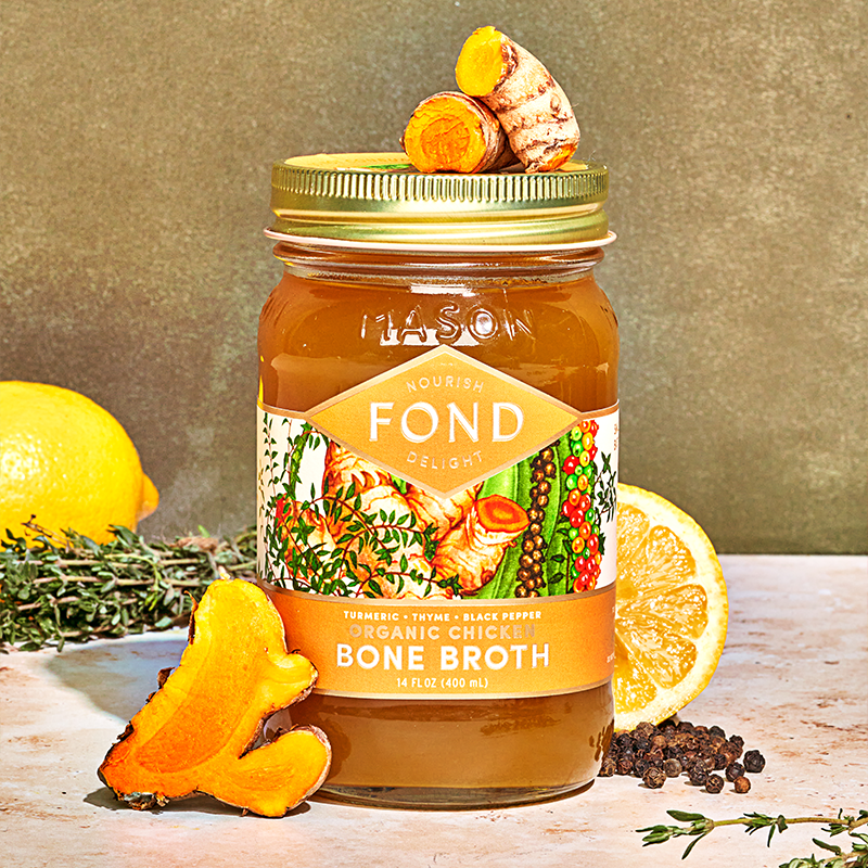 Fond Turmeric & Pepper Pasture-Raised Chicken Bone Broth, 14oz