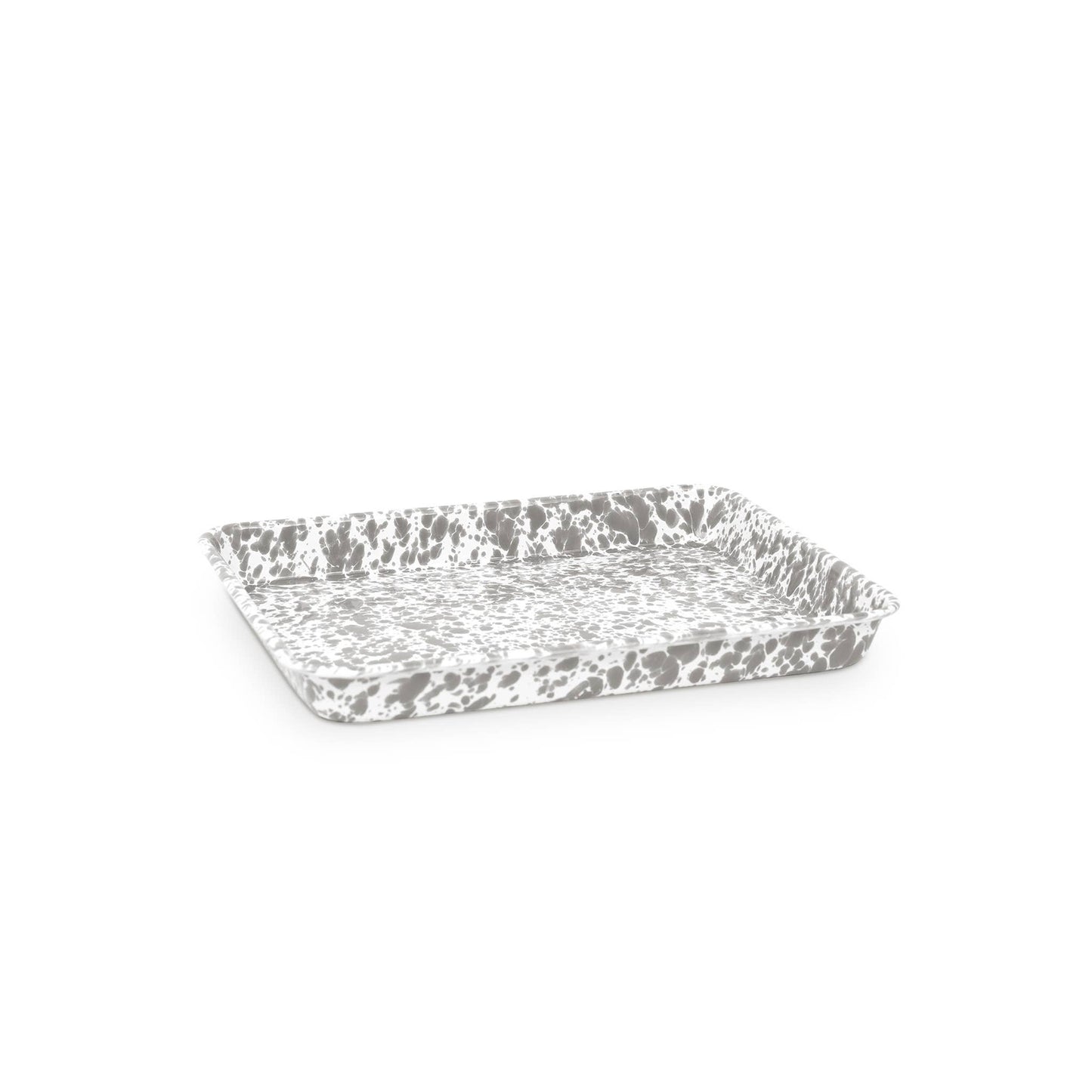 Crow Canyon Home Splatter Enamelware Small Rectangular Tray