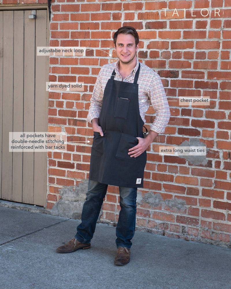KAF Home Tailor Aprons - Oversized, and Multi-purpose: Canvas Work 28" x 36"
