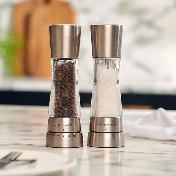 Cole & Mason Derwent Salt & Pepper Mill Set, Stainless Steel