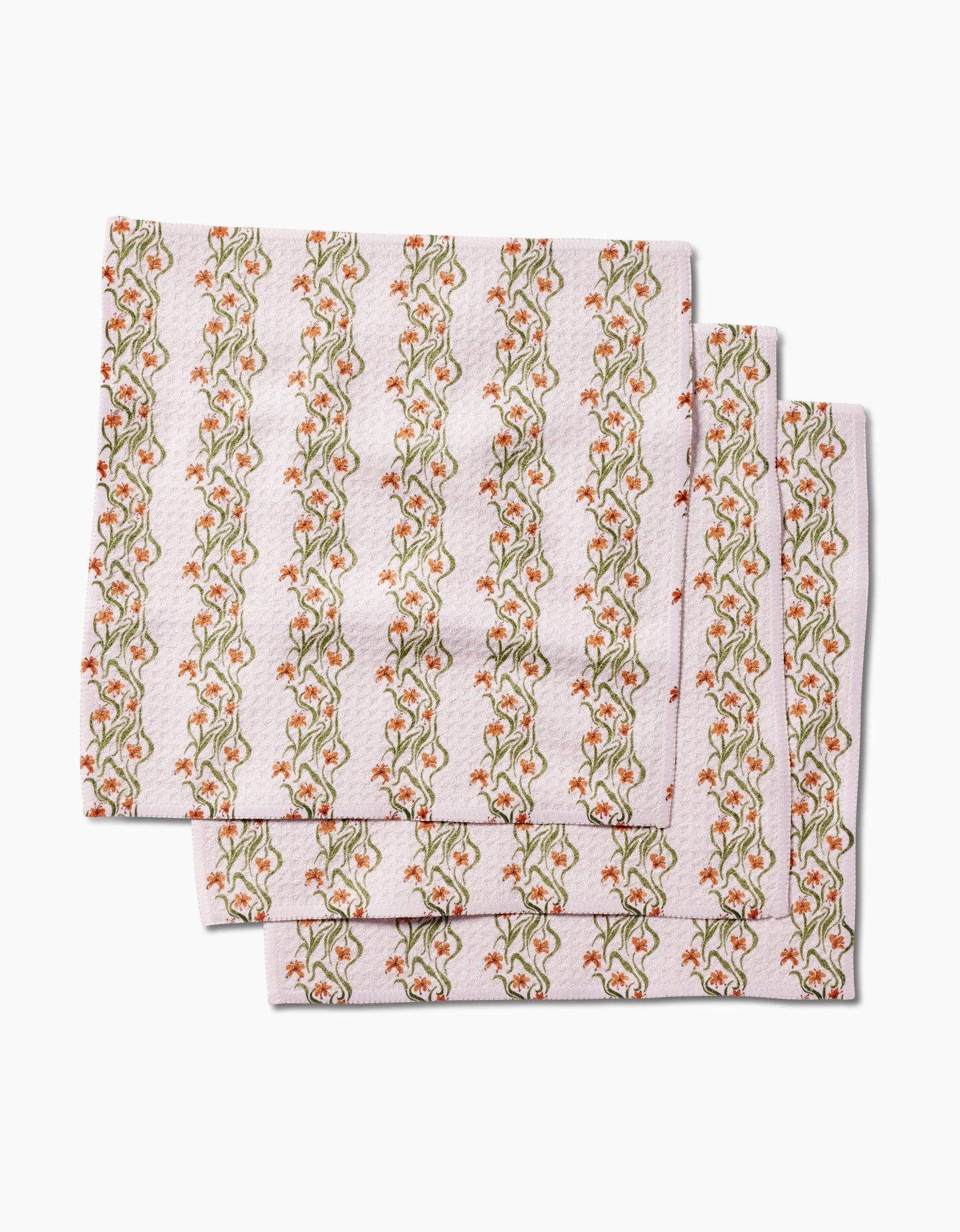 Geometry - Floral Fall Stripe Dishcloth Set
