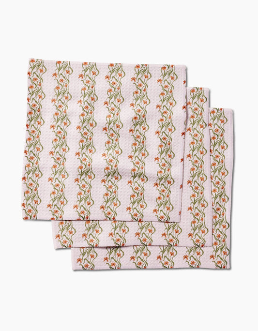 Geometry - Floral Fall Stripe Dishcloth Set