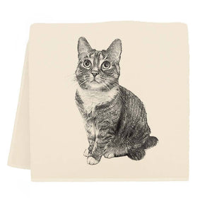 Eric & Christopher -  Cat Tea Towel - "Izzy"