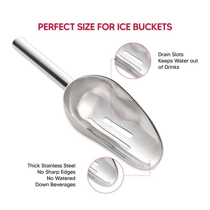 HIC - Harold Import Co. - HIC Kitchen Slotted Ice Scoop