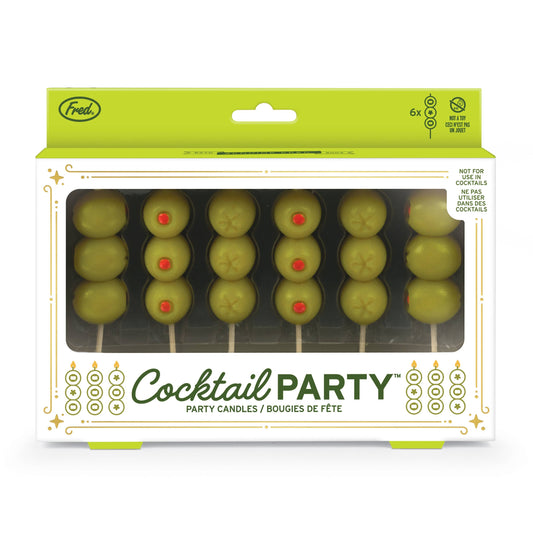 Fred & Friends Cocktail Party Olive Candles, Set of 6