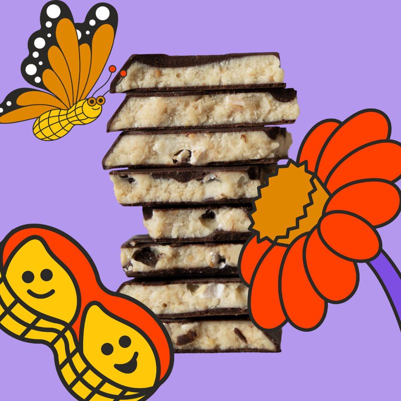 Seattle Chocolate Presents MAEVE - Peanut Butter-fly Truffle Bar