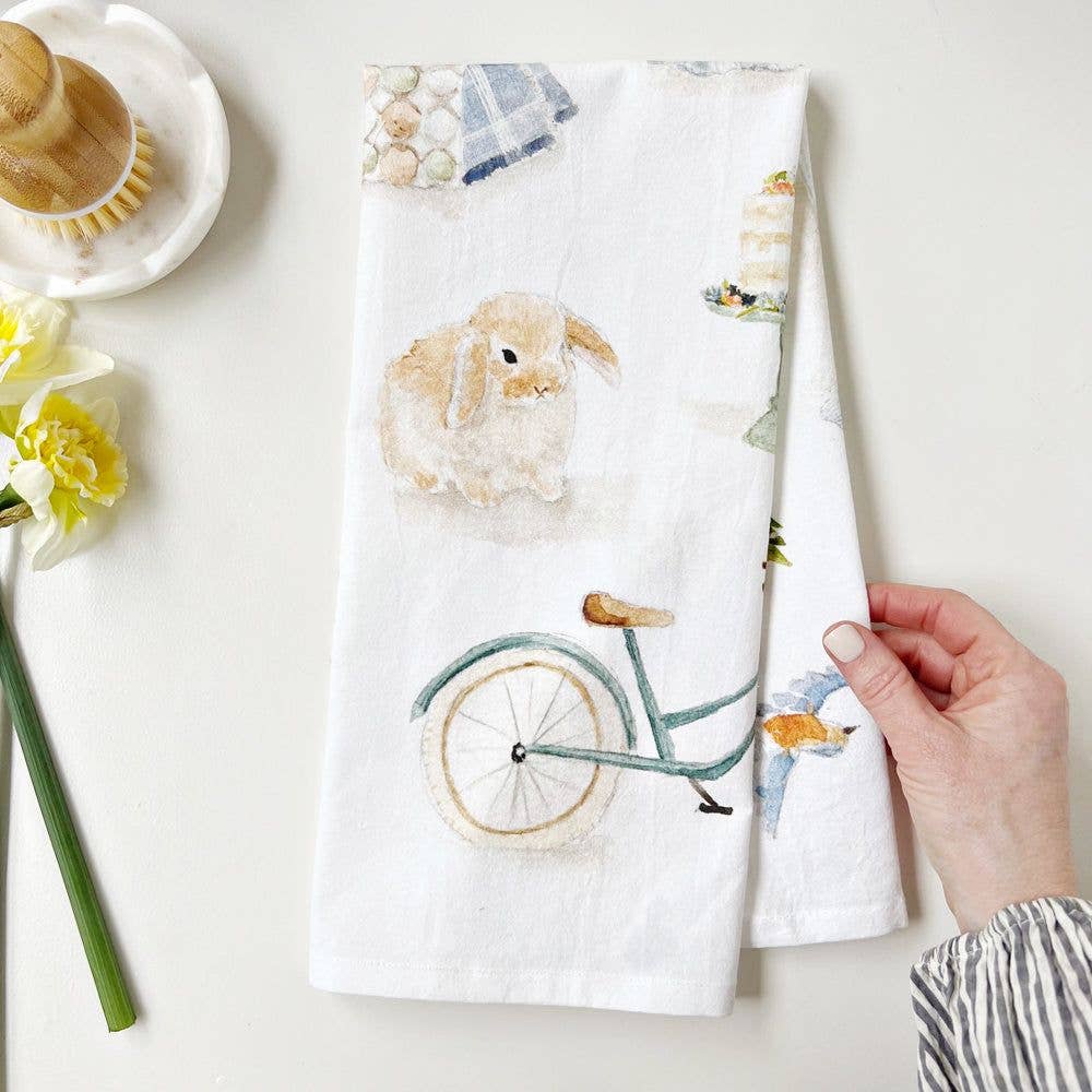 emily lex studio Springtime Tea Towel