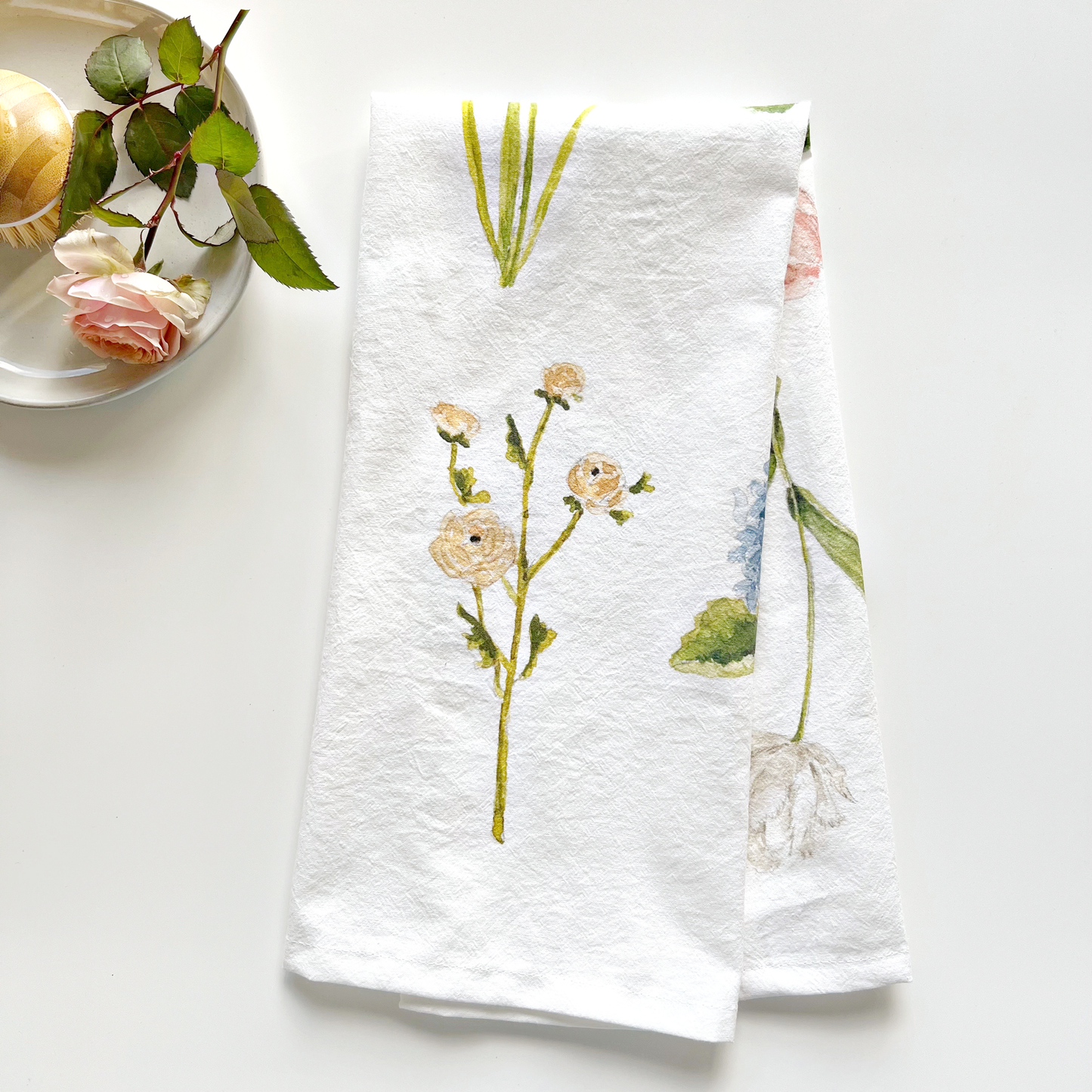 emily lex studio Garden Flowers Tea Towel