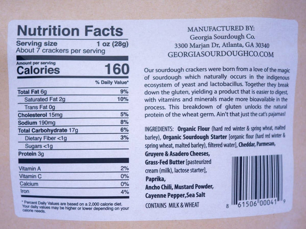 Georgia Sourdough Co. Cheese Crackers