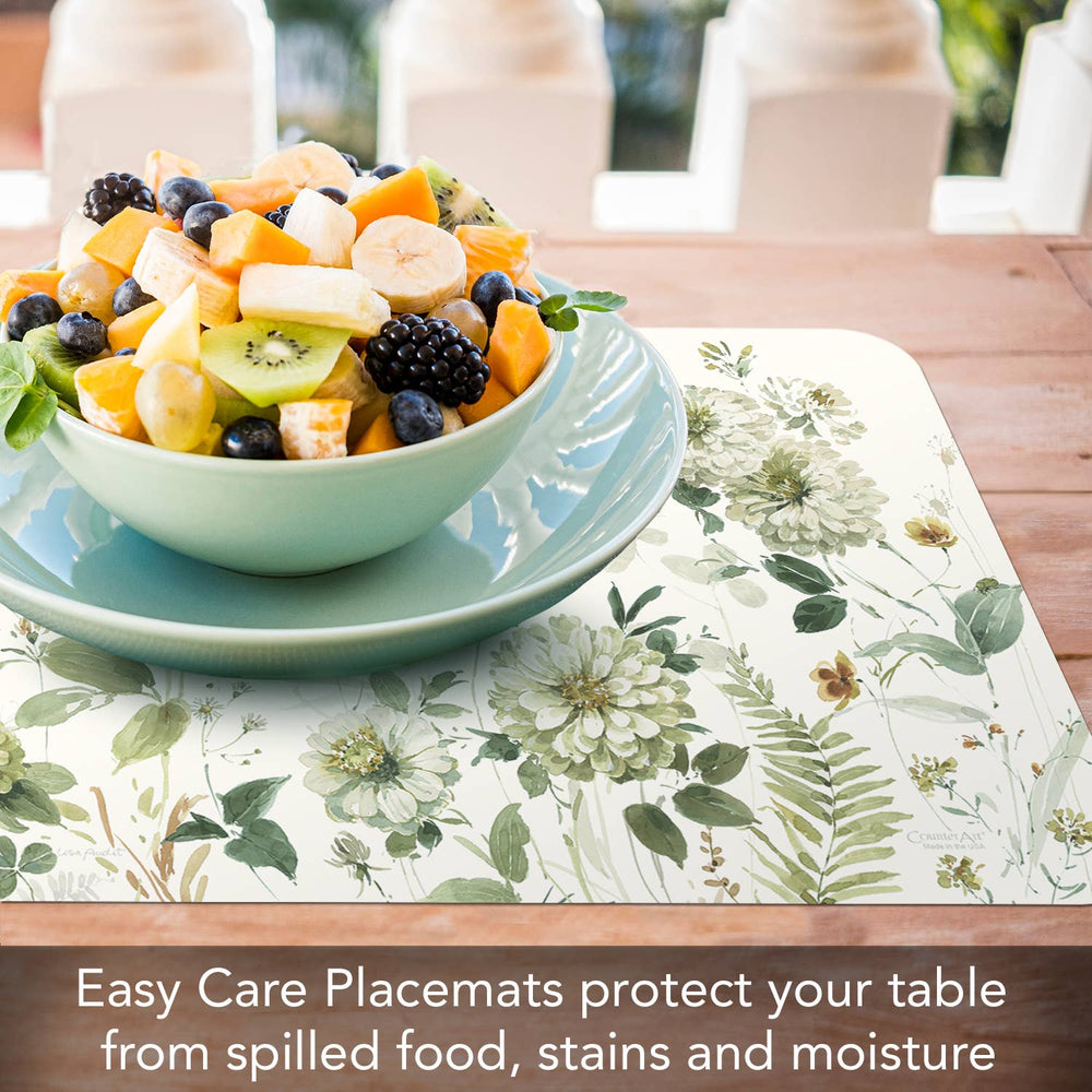 Green Fields Reversible Easy Care Flexible Plastic Placemat