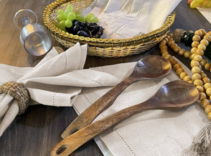 Flax Linen Natural Beige Cotton Cloth Napkin, 18x18, Set of 12