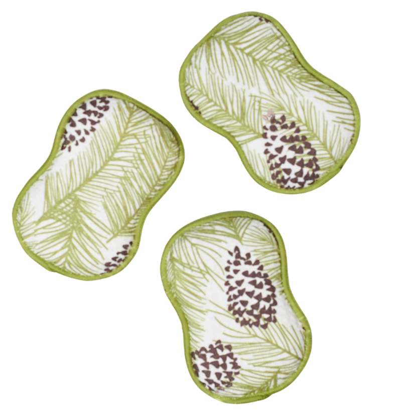 Once Again Home RE:usable Sponges  - KN Greens Pine, Set of 3