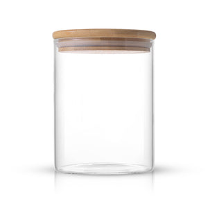 JoyJolt - Glass Storage Jars with Airtight Bamboo Lids - Set of 6