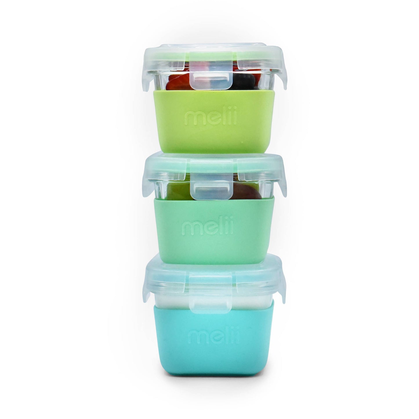 melii Glass Food Storage Containers with Silicone Sleeve