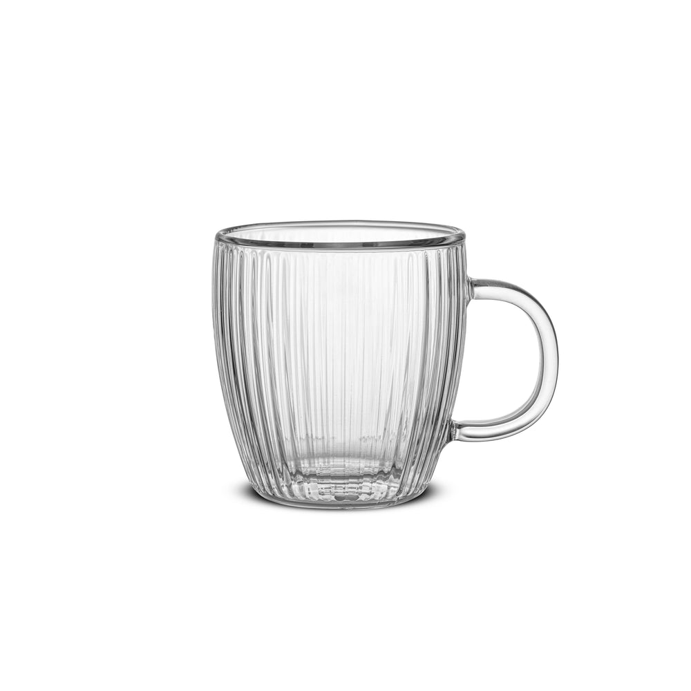 JoyJolt - Fluted Savor Double Wall Espresso Glasses 5.4oz - Set of 2
