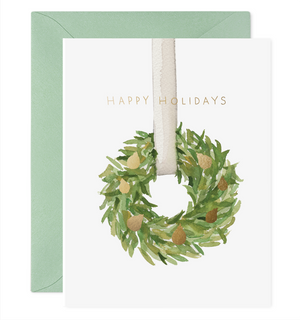 E. Frances Paper - Holiday Wreath Christmas Greeting Card